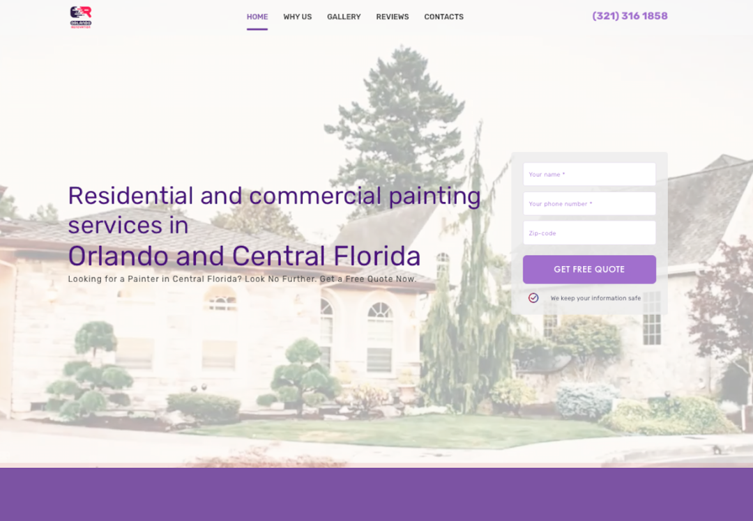 Orlando Renovation Company Web Design Marketing